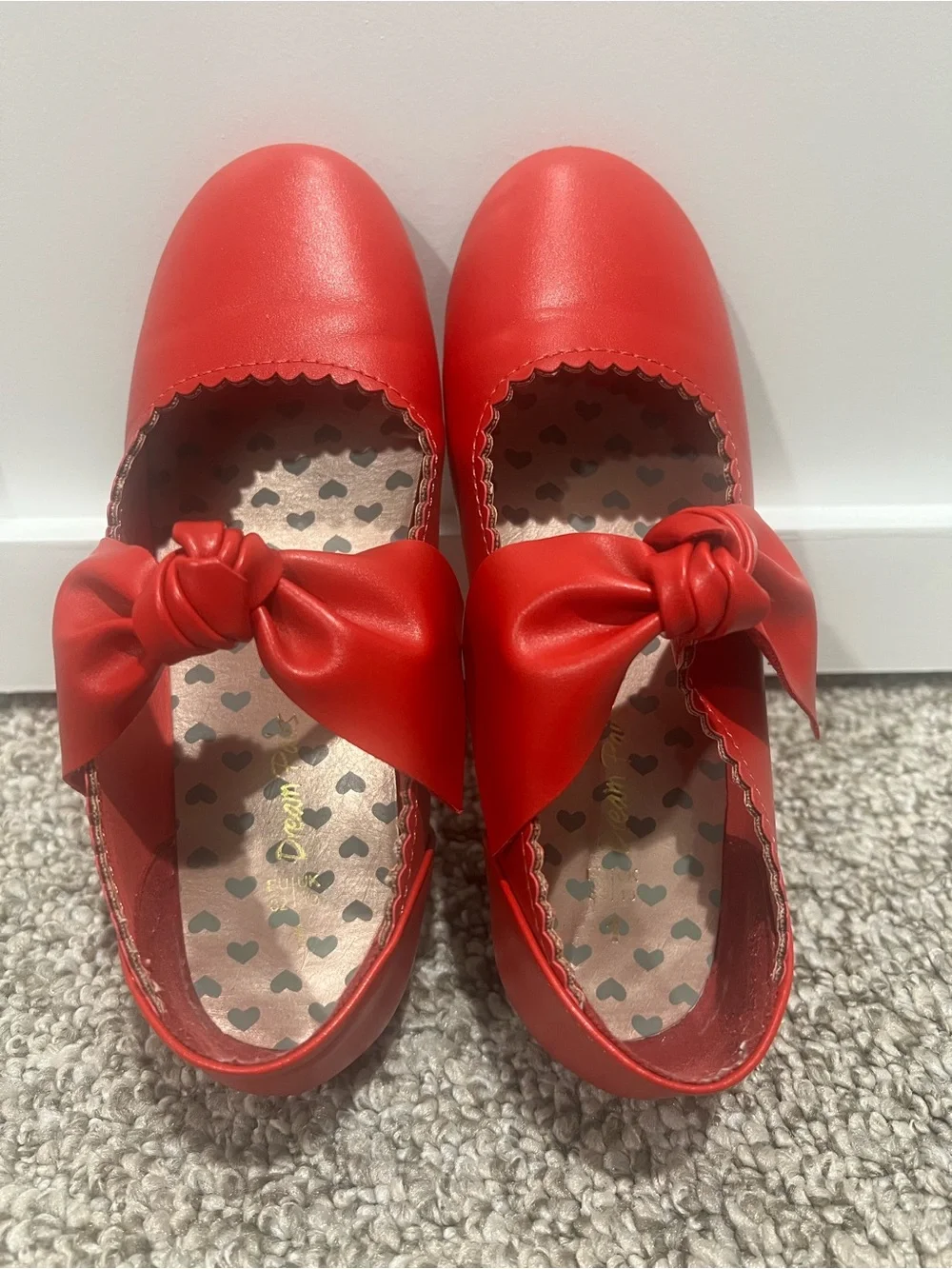 Dream Pairs Red Bow Mary Jane Flats for Kids